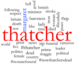 Margaret Thatcher conversation cloud 1pm