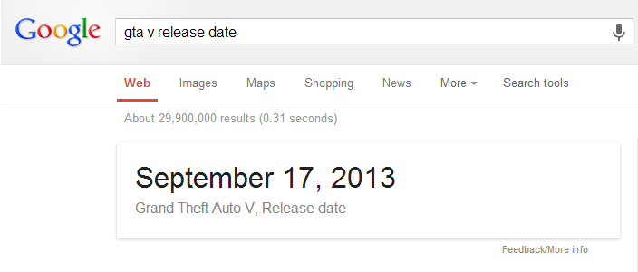 Google GTA V release date