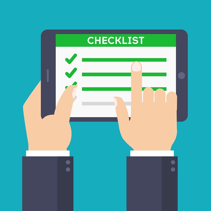 Digital task. Tablet Checklist.