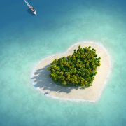Island love heart