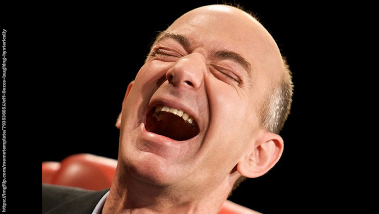 Jeff Bezos laughing