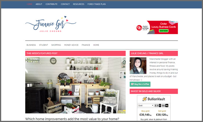 Top 10 Personal Finance Blogs You Must Read Vuelio - finance girl