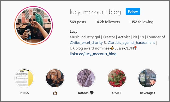 Lucy McCourt Blog Instagram