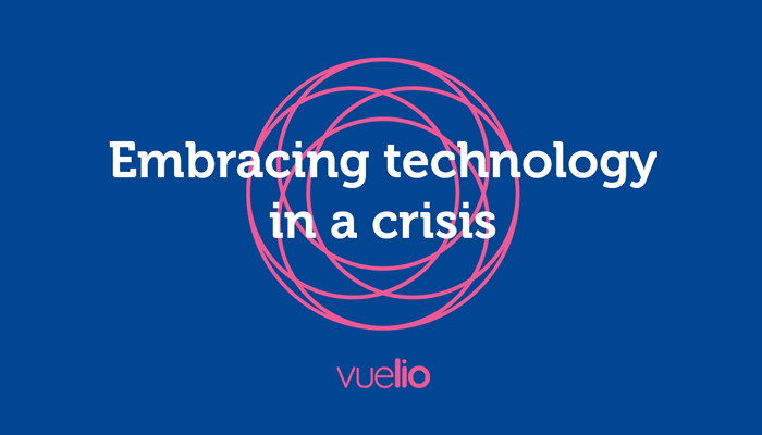 embracing technology in a crisis opening slide
