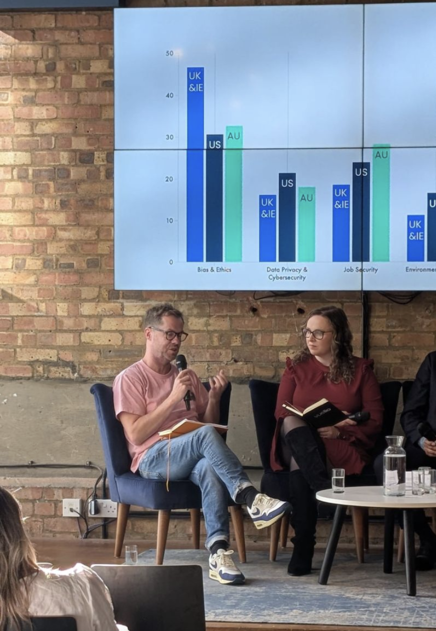 Andre Labadie and Amy Chappell talking about communicating in a world redefined by AI